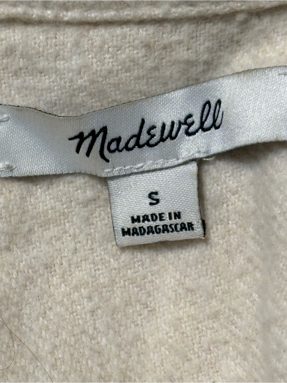 Madewell Cream Button-Front Utility Shacket - Picture 5 of 6